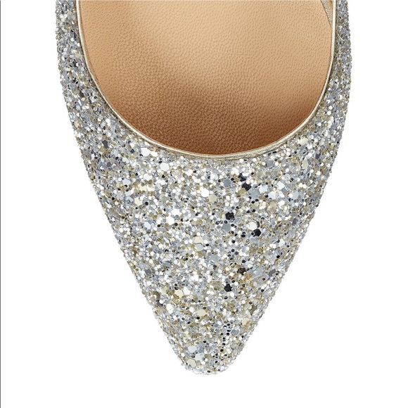 **SOLD** NWT Jimmy Choo Romy 85 Glitter Pumps Size - Picture 3 of 8